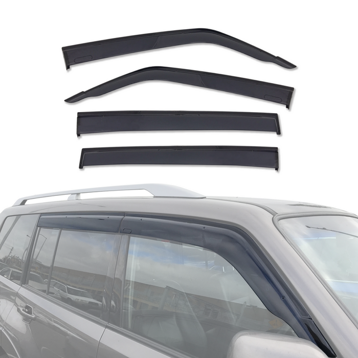 AUSGO Injection Weather Shields for Mitsubishi Pajero 2000-2021 Weathershields Window Visors Wind Deflectors