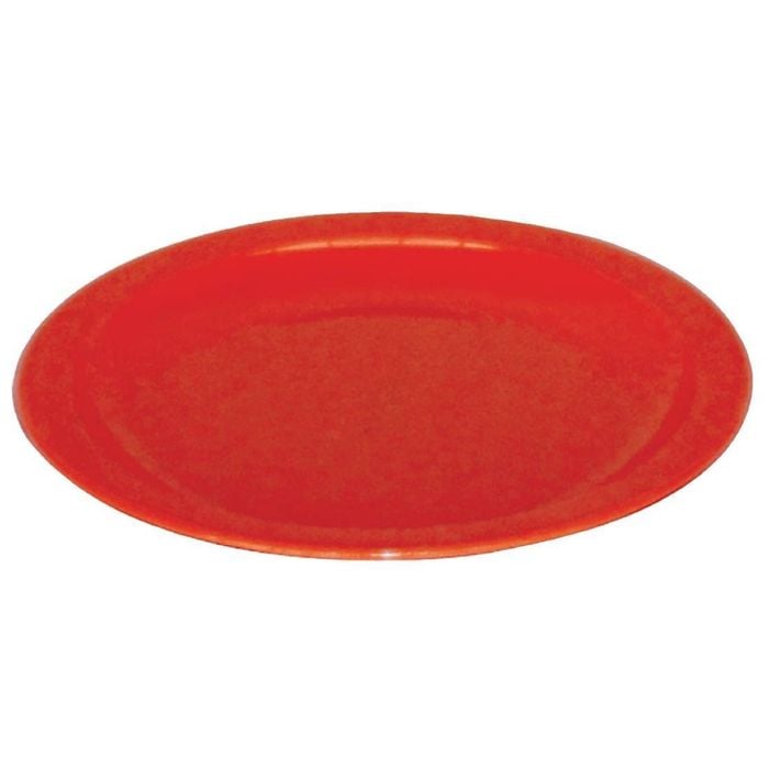 Olympia Kristallon Polypropylene Plates Red Shatterproof 230mm 12 Pack