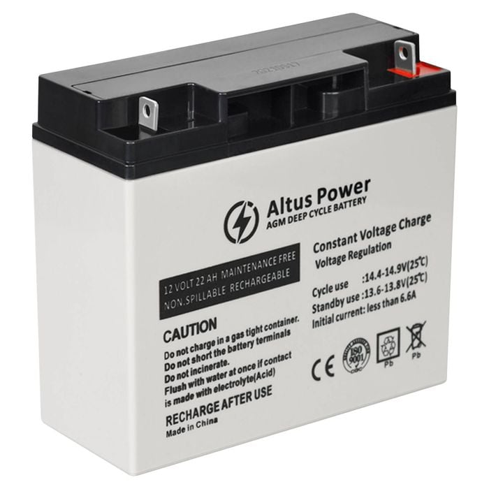 Altus 12V 22ah AGM Battery Deep Cycle SLA Lead Acid Battery - lead acid