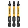 DeWALT FLEXTORQ 57mm SQ3 Screwdriver Bit - 3 Pack 
