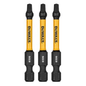 DeWALT FLEXTORQ 57mm SQ3 Screwdriver Bit - 3 Pack 