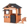 Keezi Kids Outdoor Wooden Cubby House Pretend Play Kitchen Side Bench