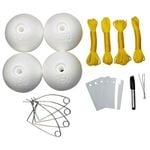 Wilson Crab Pot Accessories Kit - 4 Poly Floats|4 Clips|4 Id Tags|4 Ropes|1 Pen
