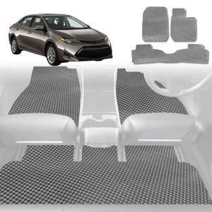 6D Diamond Car Floor Mats for Toyota Corolla 2018-Current-Full Set-Grey-Outback GT