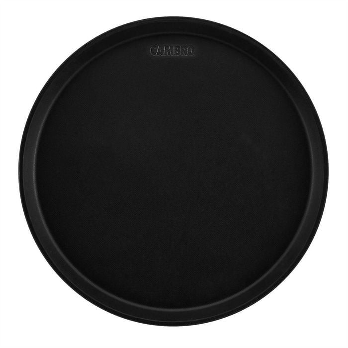 Cambro Round Serving Tray Camtread Non-slip Fibreglass Black 355mm 14 Inch Commercial Bar Restaurant Tableware