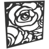 ProtectorAl 300-1200w x 300-1200h Dark Charcoal/Gloss White Roses Unframed Composite Deco Panel