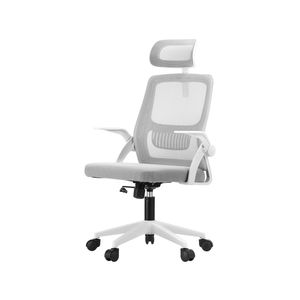 Oikiture Mesh Office Chair Fabric White