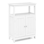 Costway Display Cabinet Floor Storage Organizer White