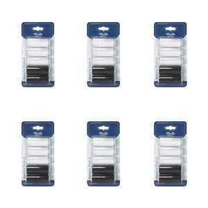 6x 5pc Malli 180m Diy Sewing Thread Spools Hand/machine Sewing White/black