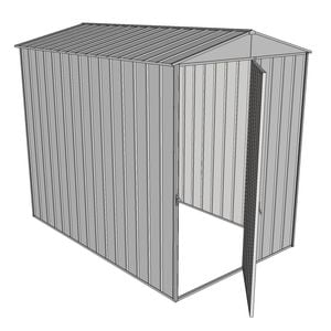 Build-a-Shed 1.5 x 2.3 x 2.3m Front Gable Single Hinged End Door Shed - Zinc