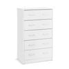 Griffin Chest 5 Drawers Tallboy Storage Dresser Storage Cabinet white