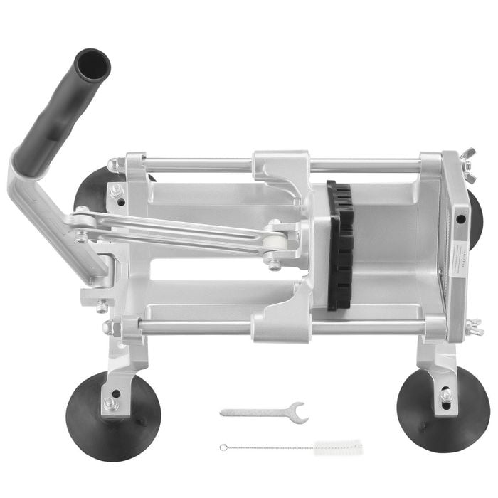 VEVOR Commercial Vegetable Slicer Silver Stainless Steel and Aluminum Alloy with Non-slip Feet
