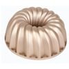 Bakers Secret Fluted Non Stick Cast Aluminium Cake Pan Champagne 23x9.8cm