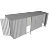 Build-a-Shed 1.5 x 6 x 2m Hinged Door Tunnel Shed With Hinged Side Doors - Zinc