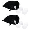 2x 9pc Barcraft Gin Stones/Ice Cubes w/ Pouch Set - White