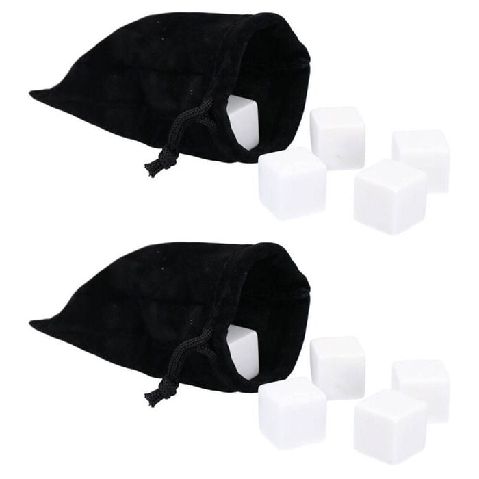 2x 9pc Barcraft Gin Stones/Ice Cubes w/ Pouch Set - White