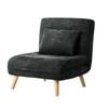 Oikiture 1 Seater Folding Sofa Bed Lounge Recliner Chenille Charcoal