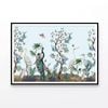 Peacock and Peonies Style  Print 100% Australian Made 90x60cm  (Poster)