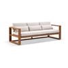 Santorini 3 Seater Outdoor Aluminium Lounge In Teak