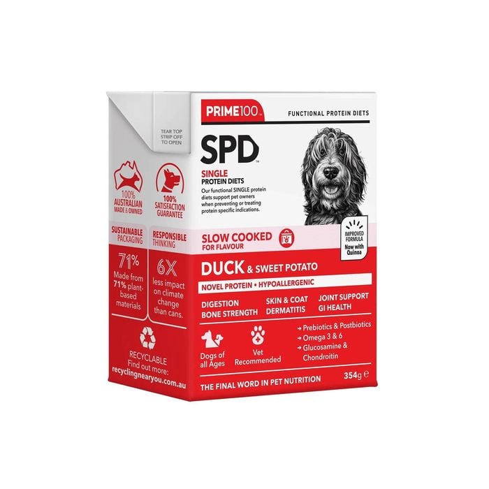 Prime Spd Slow Cooked Duck & Sweet Potato 354g 12pk