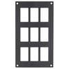 Switch Boss 9 Gang Black Aluminium Rocker Switch Mounting Panel