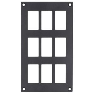 Switch Boss 9 Gang Black Aluminium Rocker Switch Mounting Panel