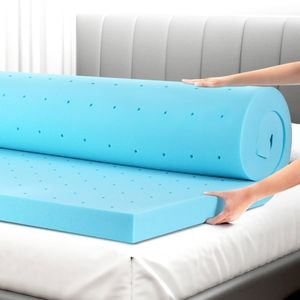 Giselle Memory Foam Mattress Topper Ventilated Cool Gel 8cm Single