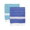 Nicola Spring Turkish Cotton Towels - Blue / Navy - Set Of 4