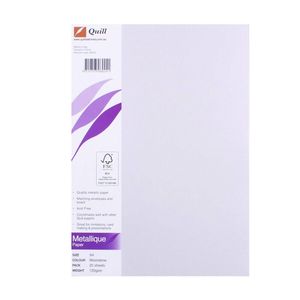 Quill A4 Metallique Paper (25pk) (Moonstone)