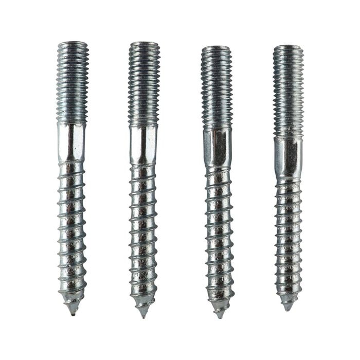 Everhang M12 x 100mm Zinc Plated Hanger Bolt - 4 Pack