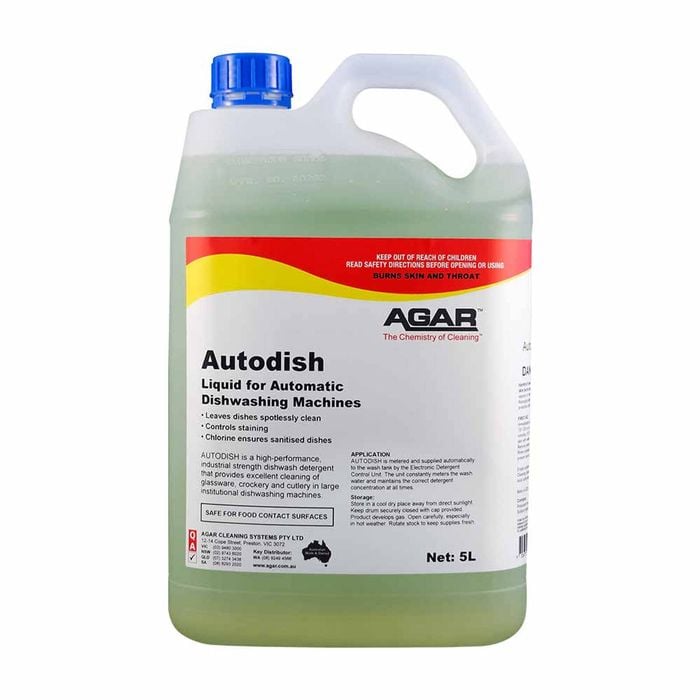 Agar Autodish Commercial Dishwasher Detergent For Professional Dishwashing Systems 5lt