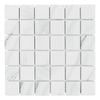 Decor8 Tiles 30 x 30cm White Como Square Carrara Porcelain Mosaic Tile