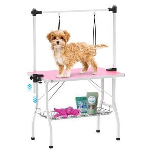 Advwin Pet Grooming Table 2 Loops Foldable Pet Salon Station for Dog Cat