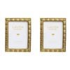 2PK LVD Resin Luxe Bee Border Photo/Picture Frame 5x7 16x1.5x21cm Gold