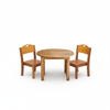 Acacia Round Table 75cm & 2 Stacking Chairs