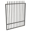 ProtectorAl 800 - 1200 x 1500mm Black Aluminium Picket Top Pool Gate With Mid Rail