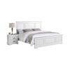 King Bed Frame in Solid Wood with Slats Support in White colour