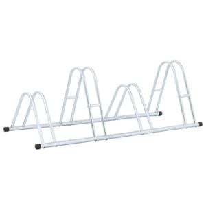 vidaXL Bicycle Stand for 4 Bikes Rack Floor Freestanding Galvanised Steel