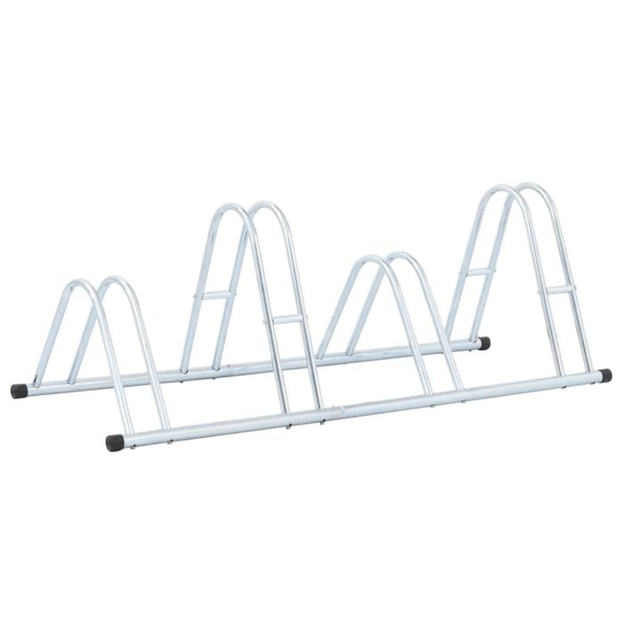 vidaXL Bicycle Stand for 4 Bikes Rack Floor Freestanding Galvanised Steel
