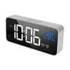 Catzon Led Music Alarm Clock With Dual Alarms & Voice Control & Snooze Function-silver