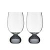 2pc Tempa Zephyr Spherical Wine Drinking Glasses Set 16cm Charcoal