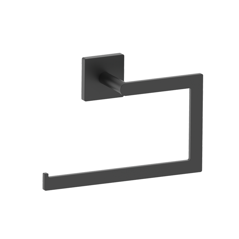 Towel Ring Matte Black Rococo