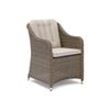 FurnitureOkay Liverpool Wicker Outdoor Dining Chair - Beige Cushion