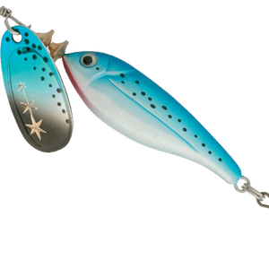 Size 2 Blue Fox Minnow Super Vibrax Long Casting Spinner Lure - Silver/Blue