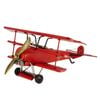 Boyle Metal Ornament Home Decor Collectible Baron Plane Red 37.5x39x14.5cm