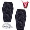 Catzon 2 Pcs Vampire Tooth Ice Cube Trays for Halloween Party Drinks Making