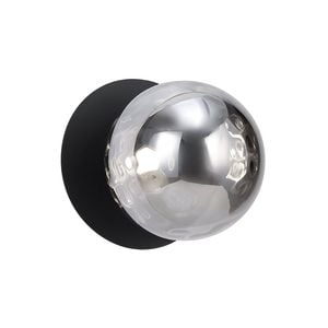 Lexi Lighting Odessa Molten Ripple Glass Led Wall Light With Black Base - White/large