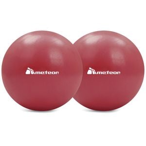 METEOR 25cm Mini Pilates Ball Dual-Pack in Red