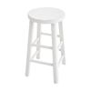 1825 Interiors Sallys Round Stool Plantation Pine Seat Furniture Antique White