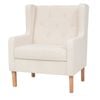 vidaXL Armchair Fabric Cream White Sofa Couch Chair Lounge Seat Furniture